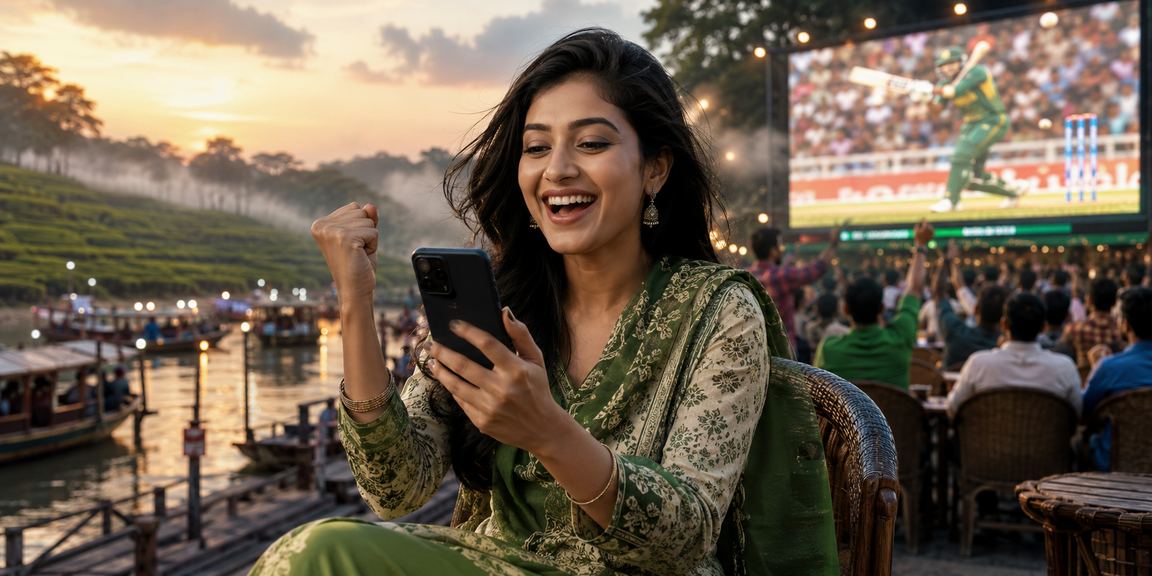 বরিশালের চা বাগানে বসে ক্রিকেট বেটিং নিয়ে আলোচনা করছেন দুই বন্ধু